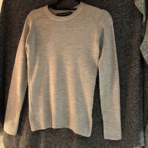 French Connection light gray crew neck sweater